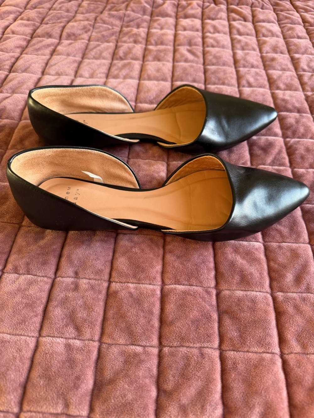 a new day Black Pointed Flats Size 9 - Picture 3 of 8